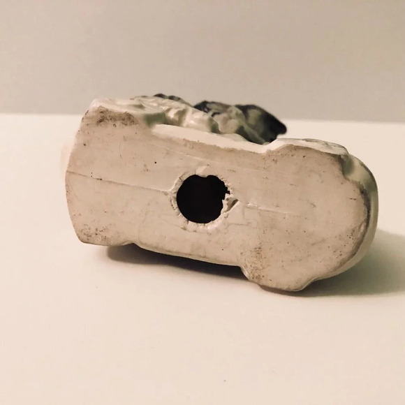 Vintage Husky Dog and Puppy on Small Train 3 Inch Long Figurine Japan - Picture 7 of 12